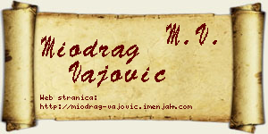 Miodrag Vajović vizit kartica